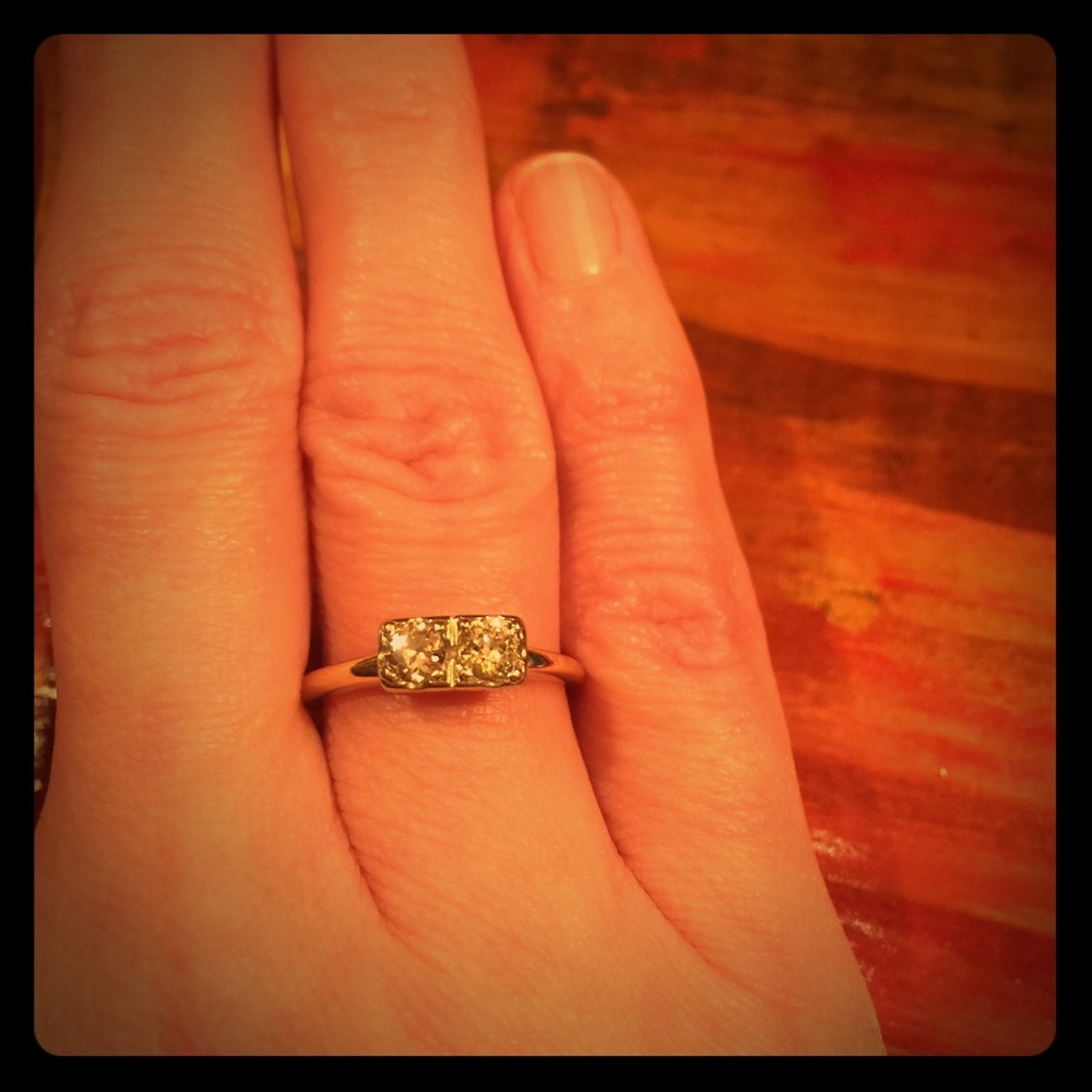 Vintage 14k Sweetheart Soulmate Diamond Ring